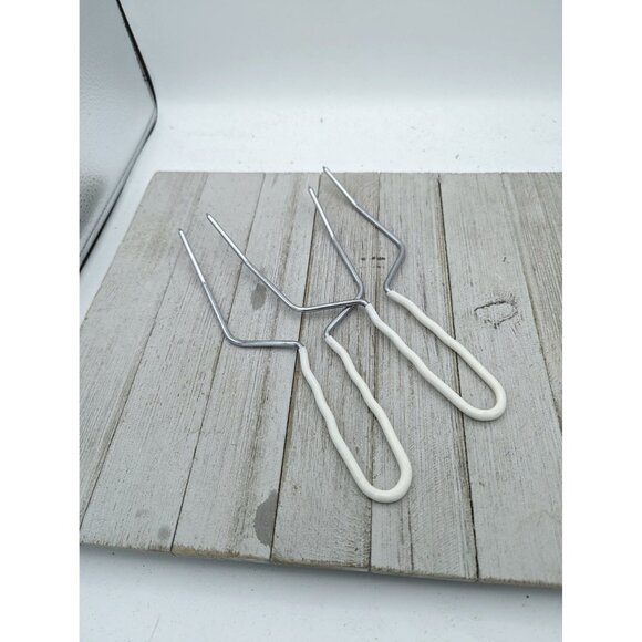 Turkey & Roast Lifter Fork Set of 2 Nylon Coated Handles - Picture 1 of 6